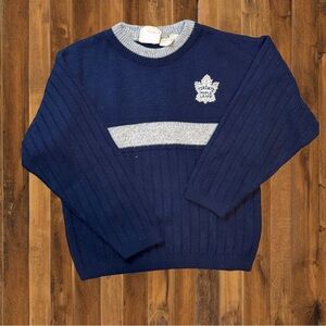 Vintage Toronto Maple Leafs Knit Sweater – Size Small/24 – Made in Canada